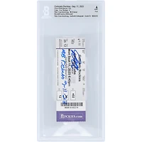 Pete Crow-Armstrong Chicago Cubs Autographed MLB Debut Beckett Fanatics Witnessed Authenticated Auto 10 Ticket from September 11, 2023 with "MLB Debut 9-11-23" Inscription