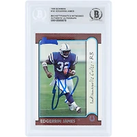 Edgerrin James Indianapolis Colts Autographed 1999 Bowman #161 Beckett Fanatics Witnessed Authenticated Rookie Card