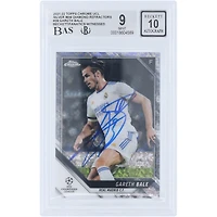 Gareth Bale Real Madrid Autographed 2021-22 Topps Chrome UEFA Silver Mini Diamond Refractor #28 #/275 Beckett Fanatics Witnessed Authenticated 9/10 Card