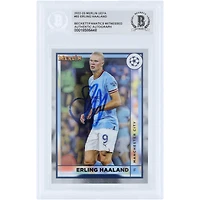 Erling Haaland Manchester City Autographed 2022-23 Topps Merlin UEFA #92 Beckett Fanatics Witnessed Authenticated Card