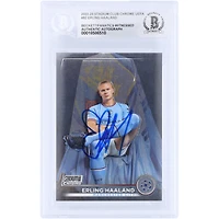 Erling Haaland Manchester City Autographed 2022-23 Topps Stadium Club Chrome #92 Beckett Fanatics Witnessed Authenticated Card