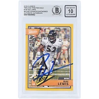 Ray Lewis Baltimore Ravens Autographed 2018 Panini Classic Timeless Tributes Gold #106 #/99 Beckett Fanatics Witnessed Authenticated 10 Card