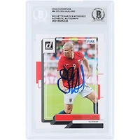 Erling Haaland Manchester City Autographed 2022-23 Panini Donruss #84 Beckett Fanatics Witnessed Authenticated Card