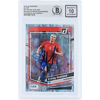 Erling Haaland Manchester City Autographed 2023-24 Panini Donruss Silver #41 Beckett Fanatics Witnessed Authenticated 10 Card