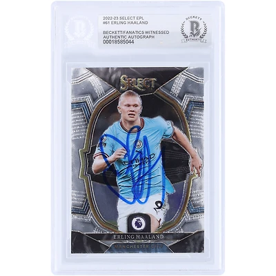 Erling Haaland Manchester City Autographed 2022-23 Panini Select #61 Beckett Fanatics Witnessed Authenticated Card