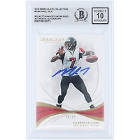 Michael Vick Atlanta Falcons Autographed 2019 Panini Immaculate Collection #8 #/99 Beckett Fanatics Witnessed Authenticated 10 Card