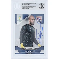 Tim Howard USMNT Autographed 2014 Panini Prizm World Cup #66 Beckett Fanatics Witnessed Authenticated Card