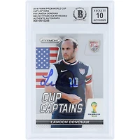 Landon Donovan USMNT Autographed 2014 Panini Prizm World Cup Captains #18 Beckett Fanatics Witnessed Authenticated 10 Card