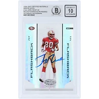 Jerry Rice San Francisco 49ers Autographed 2004 Donruss Leaf Certified Materials Mirror White #144 #/150 Beckett Fanatics Witnessed Authenticated 10 Card