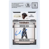 Earl Campbell Houston Oilers Autographed 2005 Donruss Gridiron Gear Performers Gold #P-16 #/500 Beckett Fanatics Witnessed Authenticated /10 Card