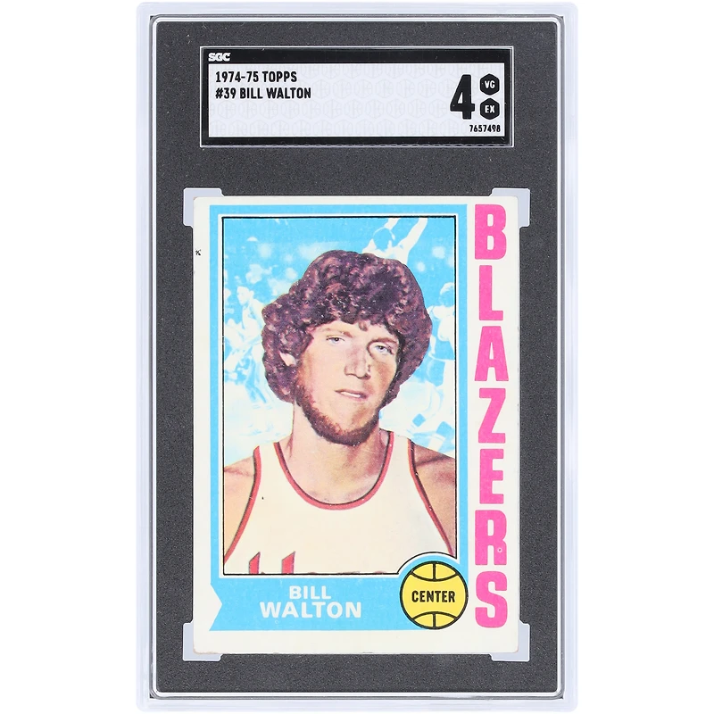 Bill Walton Portland Trail Blazers 1974-75 Topps #39 SGC Authenticated Rookie Card