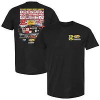 Men's Checkered Flag Sports Black Brenden Queen 2025 ARCA Menards Series Champion T-Shirt