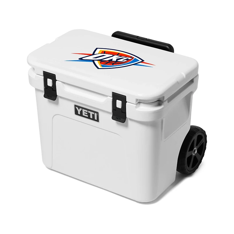 YETI White Oklahoma City Thunder Roadie 32 Wheeled Cooler