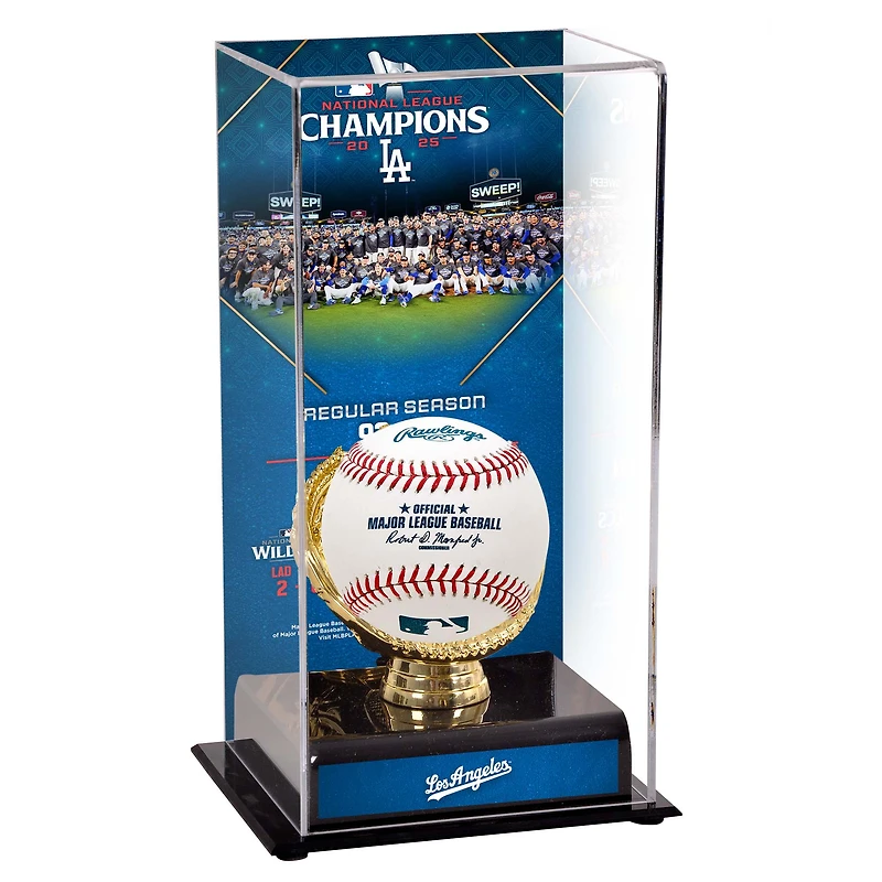 Los Angeles Dodgers 2025 National League Champions Sublimated Display Case with Image