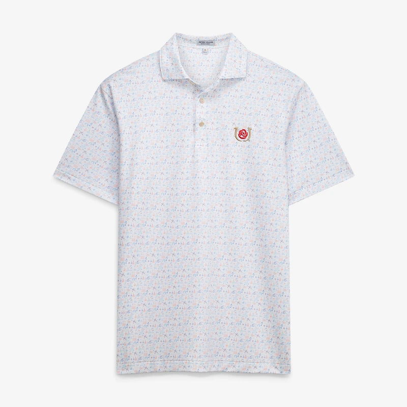 Men's Peter Millar White Kentucky Derby Polo