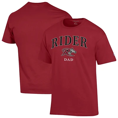 Men's Champion  Cardinal Rider Broncs Arch Dad Jersey T-Shirt
