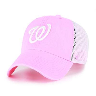 Women's '47 Pink Washington Nationals Summer Fun Trucker Clean Up Adjustable Hat