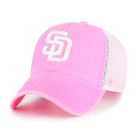 Women's '47 Pink San Diego Padres Summer Fun Trucker Clean Up Adjustable Hat