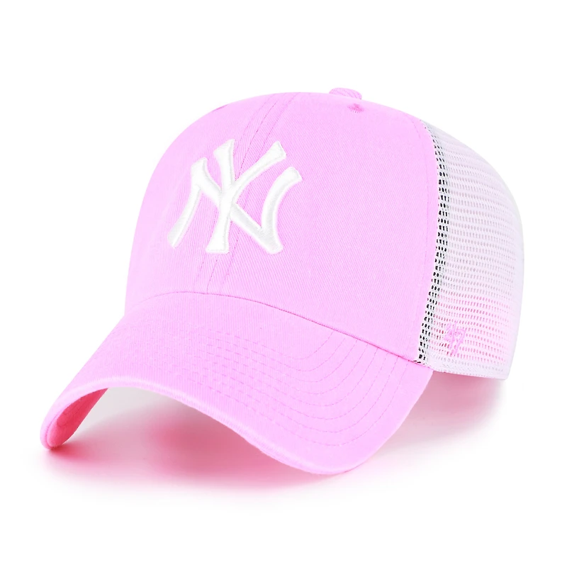 Women's '47 Pink New York Yankees Summer Fun Trucker Clean Up Adjustable Hat