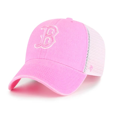 Women's '47 Pink Boston Red Sox Summer Fun Trucker Clean Up Adjustable Hat
