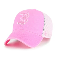 Women's '47 Pink Boston Red Sox Summer Fun Trucker Clean Up Adjustable Hat