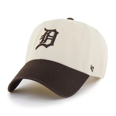 Men's '47  Natural/Brown Detroit Tigers Two-Tone Fashion Clean Up Adjustable Hat