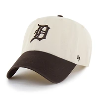 Men's '47  Natural/Brown Detroit Tigers Two-Tone Fashion Clean Up Adjustable Hat