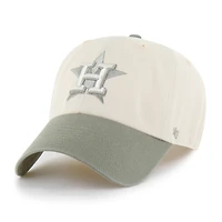 Men's '47  Natural/Olive Houston Astros Two-Tone Fashion Clean Up Adjustable Hat