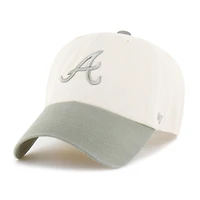 Men's '47  Natural/Olive Atlanta Braves Two-Tone Fashion Clean Up Adjustable Hat