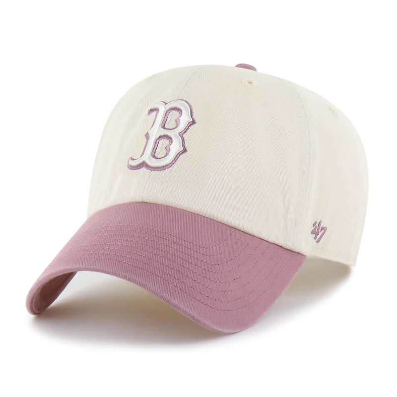 Men's '47 Natural/ Boston Red Sox Two-Tone Fashion Clean Up Adjustable Hat