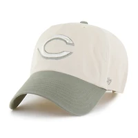 Men's '47  Natural/Olive Cincinnati Reds Two-Tone Fashion Clean Up Adjustable Hat