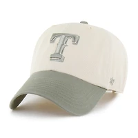 Men's '47  Natural/Olive Texas Rangers Two-Tone Fashion Clean Up Adjustable Hat