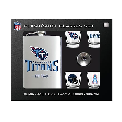 MOJO  Tennessee Titans Shot Glass & Flask Gift Set