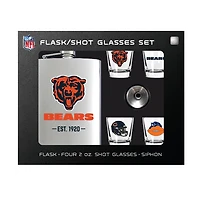 MOJO  Chicago Bears Shot Glass & Flask Gift Set