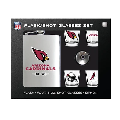 MOJO  Arizona Cardinals Shot Glass & Flask Gift Set