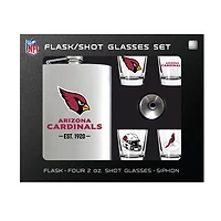 MOJO  Arizona Cardinals Shot Glass & Flask Gift Set