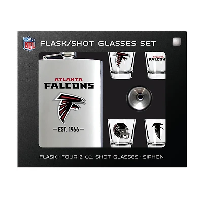 MOJO  Atlanta Falcons Shot Glass & Flask Gift Set