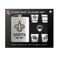 MOJO  New Orleans Saints Shot Glass & Flask Gift Set