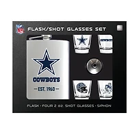 MOJO  Dallas Cowboys Shot Glass & Flask Gift Set