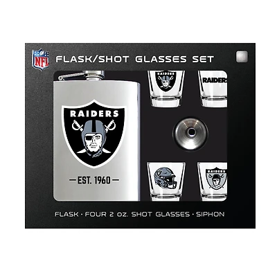 MOJO  Las Vegas Raiders Shot Glass & Flask Gift Set