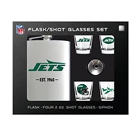 MOJO  New York Jets Shot Glass & Flask Gift Set