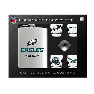 MOJO  Philadelphia Eagles Shot Glass & Flask Gift Set