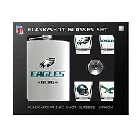 MOJO  Philadelphia Eagles Shot Glass & Flask Gift Set
