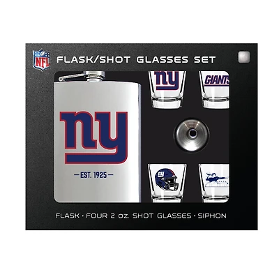 MOJO  New York Giants Shot Glass & Flask Gift Set