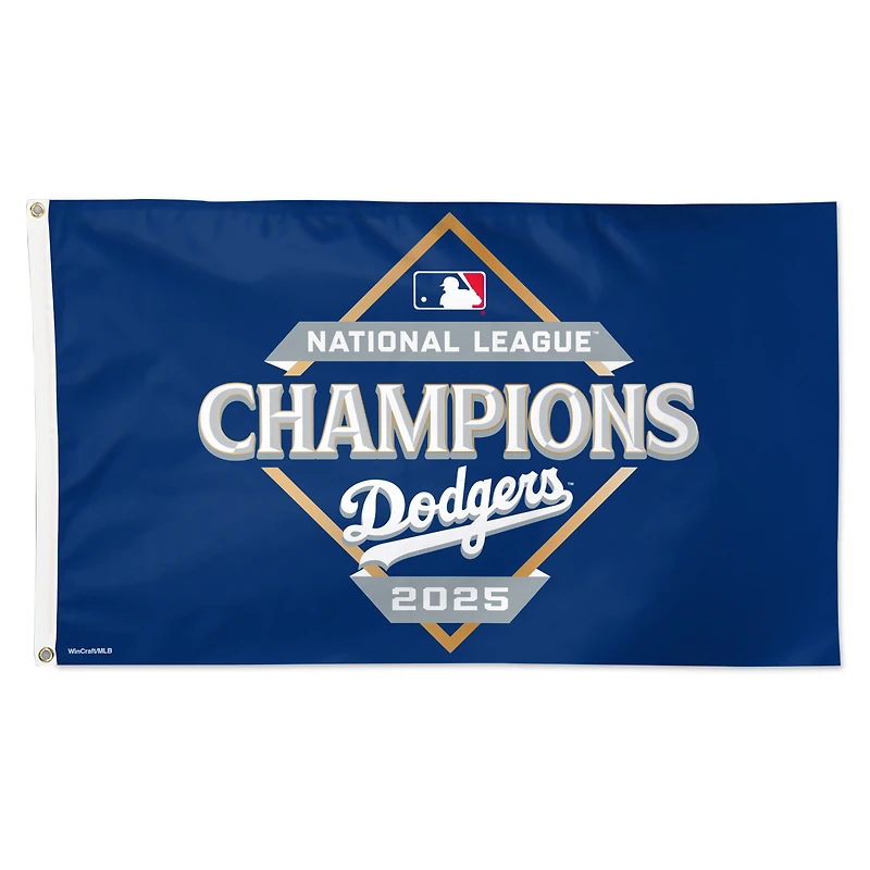WinCraft Los Angeles Dodgers 2025 National League Champions Locker Room 3' x 5' Single-Sided Celebration Deluxe Flag