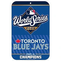 WinCraft Toronto Blue Jays 2025 American League Champions 11" x 17" Styrene Sign
