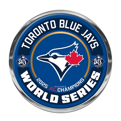 WinCraft Toronto Blue Jays 2025 American League Champions Domed Metal Auto Emblem
