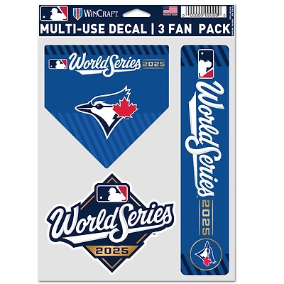 WinCraft Toronto Blue Jays 2025 American League Champions Three-Pack Fan Decal Set