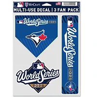 WinCraft Toronto Blue Jays 2025 American League Champions Three-Pack Fan Decal Set