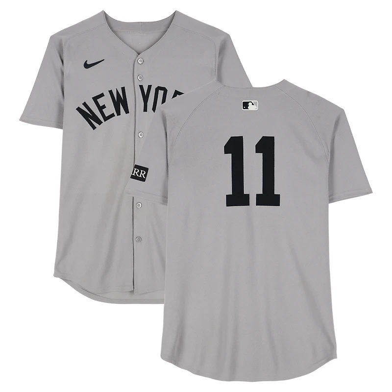 Anthony Volpe New York Yankees Game-Used #11 Gray Nike Jersey vs. Baltimore Orioles on September 21, 2025